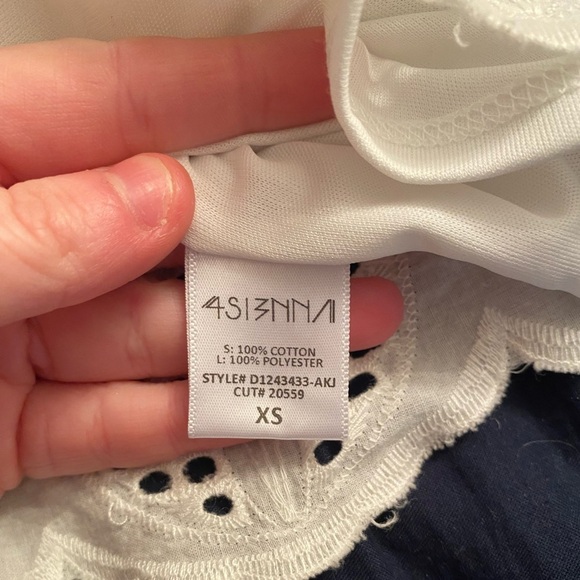 4SI3NNA White Crochet Cotton Off The Shoulder Mini Dress Bridal Bohemian - Picture 2 of 4